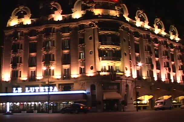 Le Lutetia hotell i Paris – stockvideo