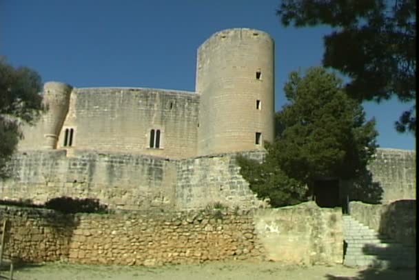 Castillo de Bellver in Spain — Stock Video