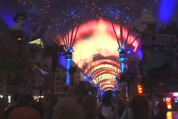 Fremont street στο Λας Βέγκας — Αρχείο Βίντεο