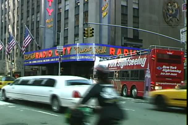 Radio City Music Hall en la ciudad de Nueva York — Vídeo de stock