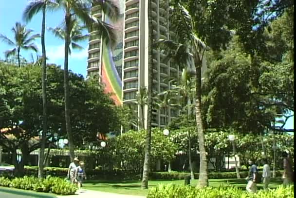 Hotel Hilton en Hawaii — Vídeos de Stock