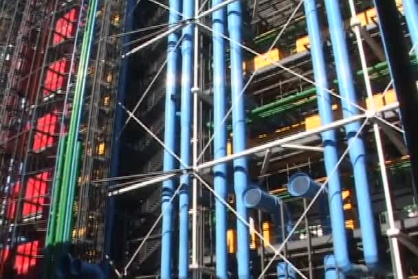 Centre georges pompidou i paris — Stockvideo