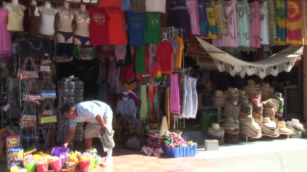 Mercado mexicano de paja — Vídeos de Stock