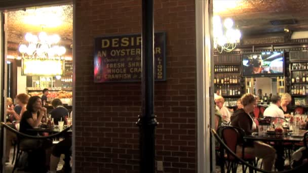 在新奥尔良的欲望餐厅 — 图库视频影像