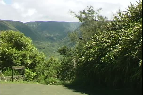 Kohala Park ingang op Hawaii — Stockvideo