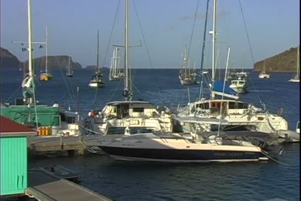 Bequia Marina su Saint Vincent e Grenadine — Video Stock