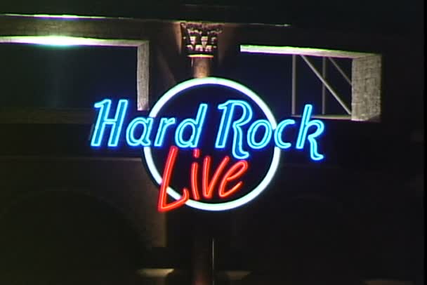 Hard Rock na żywo znak — Wideo stockowe