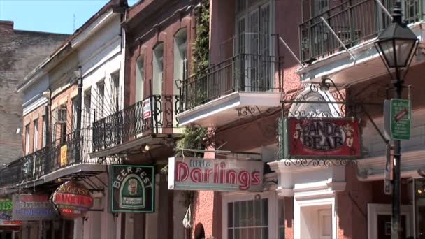 Barrio Francés en Nueva Orleans — Vídeos de Stock