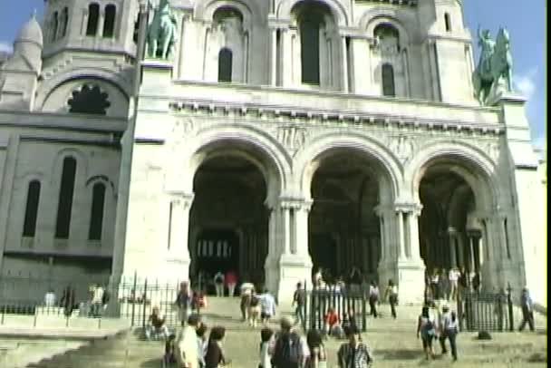 Basilika Hati Kudus Paris — Stok Video
