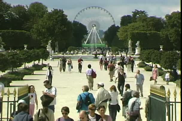 Лувр саду в Парижі — стокове відео