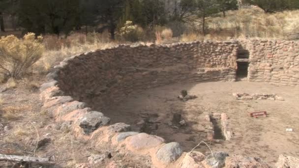 Ερείπια Anasazi χωριό στο νέο Μεξικό — Αρχείο Βίντεο