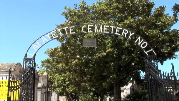 Lafayette mezarlığına new Orleans — Stok video