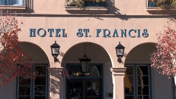 Hotel st. francis im neuen mexiko — Stockvideo