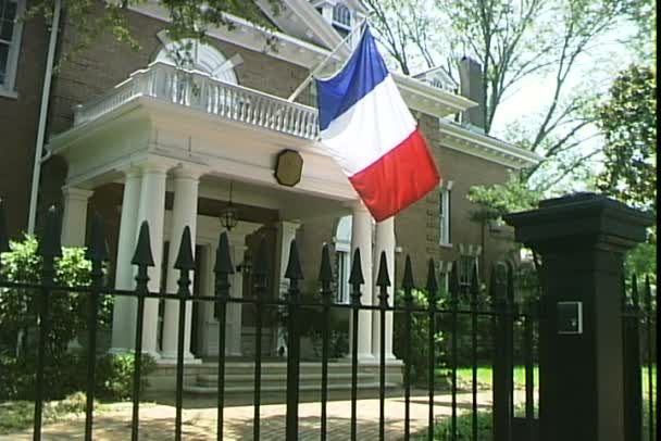 Franse ambassade in New Orleans — Stockvideo