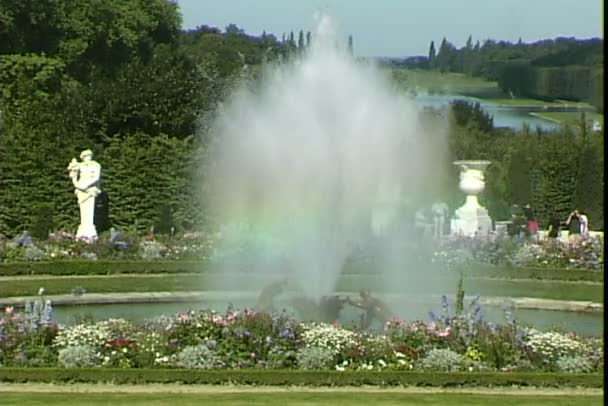 Istana Air Mancur Versailles — Stok Video