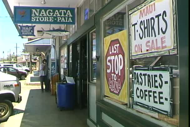 Paia Street en Hawaii — Vídeos de Stock