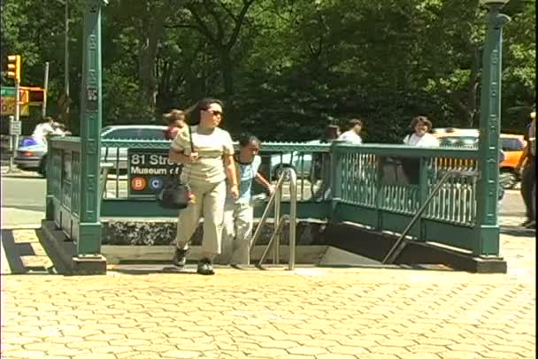 New York City metro istasyonu — Stok video