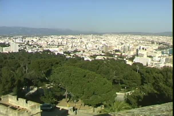 Vista della città di Barcellona — Video Stock