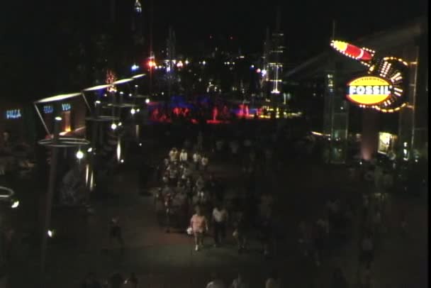 シティウォーク テーマパーク オーランドの夜 — ストック動画