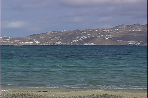 Mykonos costa del mar — Vídeos de Stock