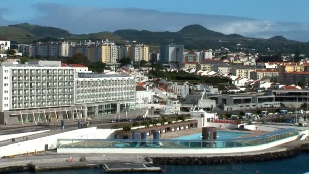 Ponta Delgada city — Stock video