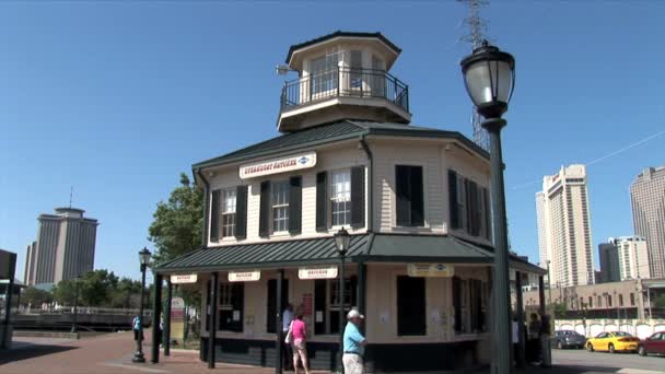 Dampfboot natchez house in new orleans — Stockvideo