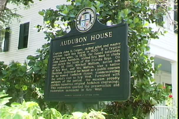 Audubon hausschild — Stockvideo