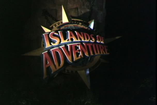 Islands of Adventure Sign — Stock Video