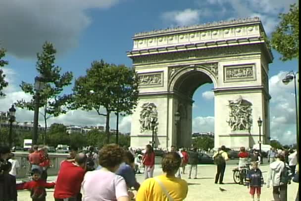 Arc de Triumph di Paris — Stok Video