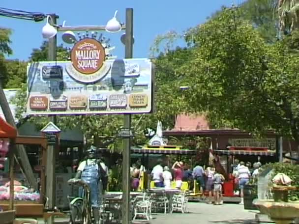 Praça Mallory em Key West cidade — Vídeo de Stock