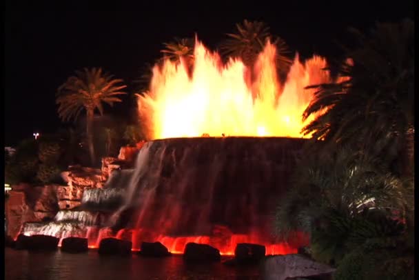 Vulcano Mirage a Las Vegas — Video Stock