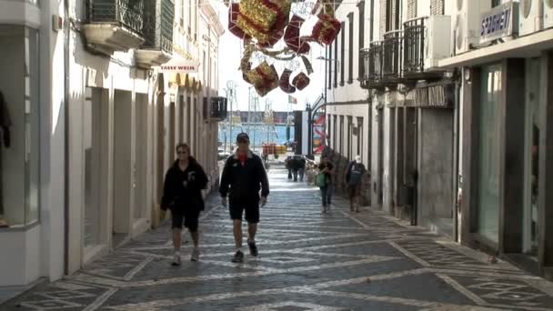 Porta Delgada şehir Portekiz — Stok video
