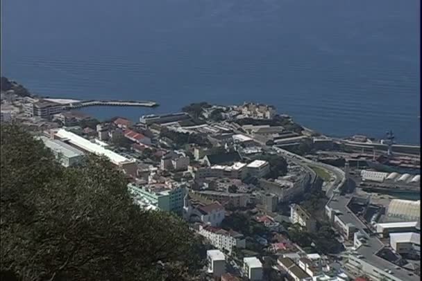 Bahía de Rosia en Gibraltar — Vídeo de stock