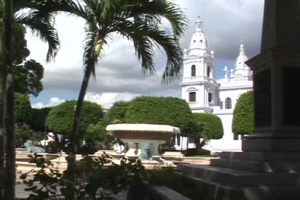 Plaza in ponce stadt in puerto rico — Stockvideo