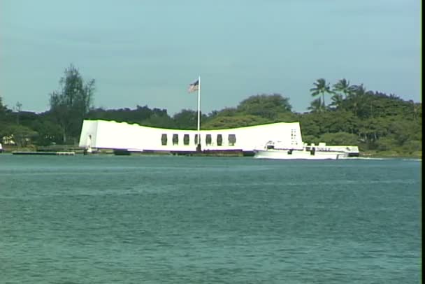 Memorial USS Arizona en Pearl Harbor — Vídeos de Stock