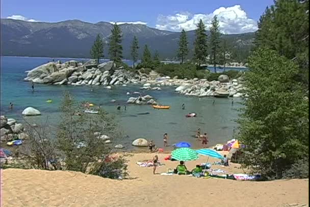 Sand Harbor Beach — Stock Video