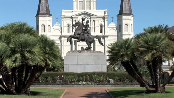 Jackson square new Orleans — Stok video