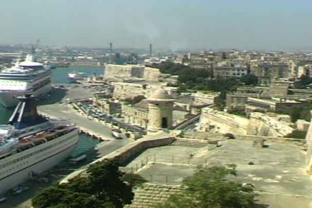 Port wycieczkowy Valletta — Wideo stockowe