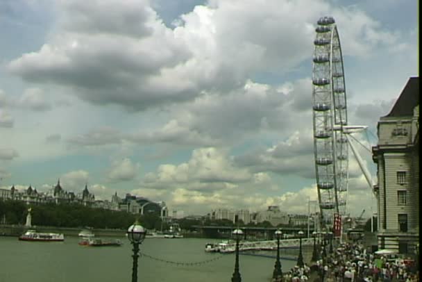 London Eye in London — Stock Video