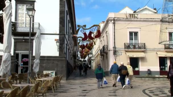 Porta Delgada ciudad en Portugal — Vídeos de Stock