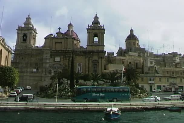 Kirche in Valetta City — Stockvideo