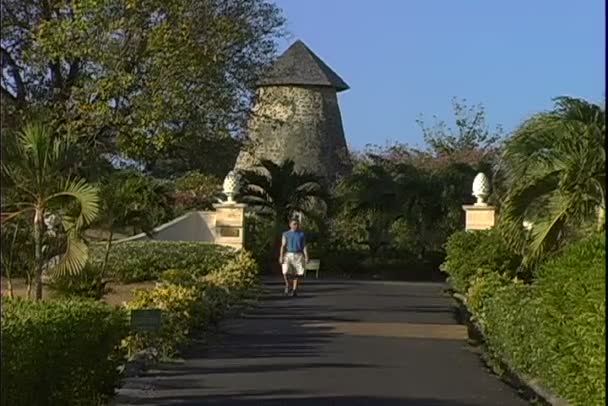 Casa de algodón en la isla Mustique — Vídeos de Stock