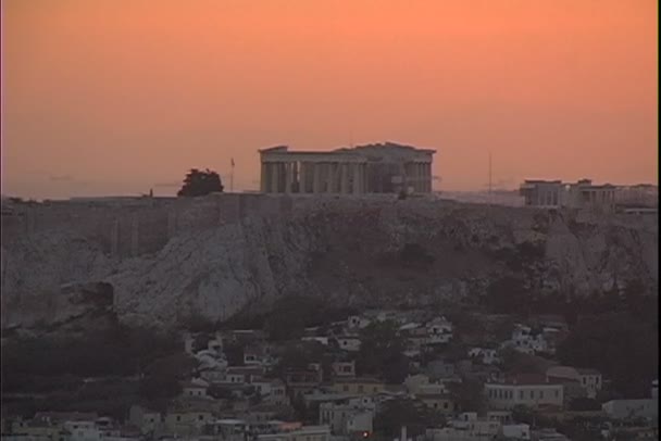 Akropol w Atenach w Grecji — Wideo stockowe