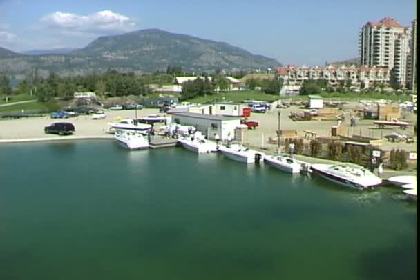 Delta Hotels Grand Okanagan Resort with Marina — Stock Video