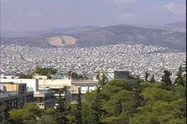 Atina şehrinin manzarası