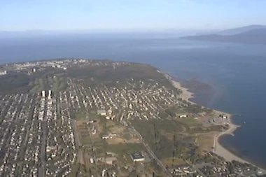 Kanada Vancouver şehrinin havadan görünümü