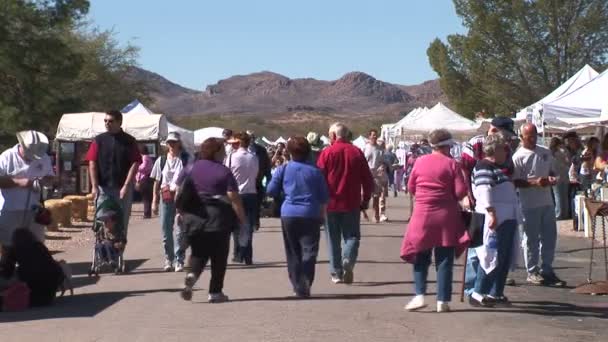 Fair in Tubac city — Stock Video