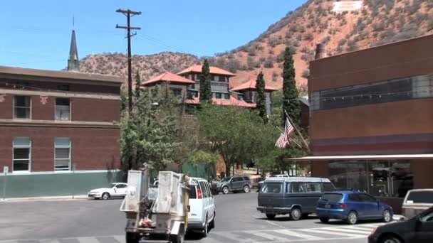 Bisbee stad in Arizona — Stockvideo