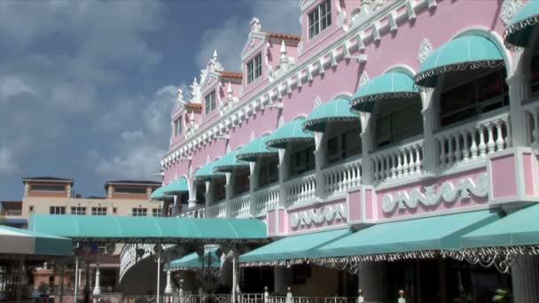 Shopping Plaza on Aruba — Stock Video