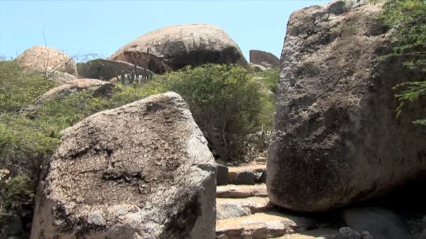 Ayo skalní útvary na Aruba — Stock video